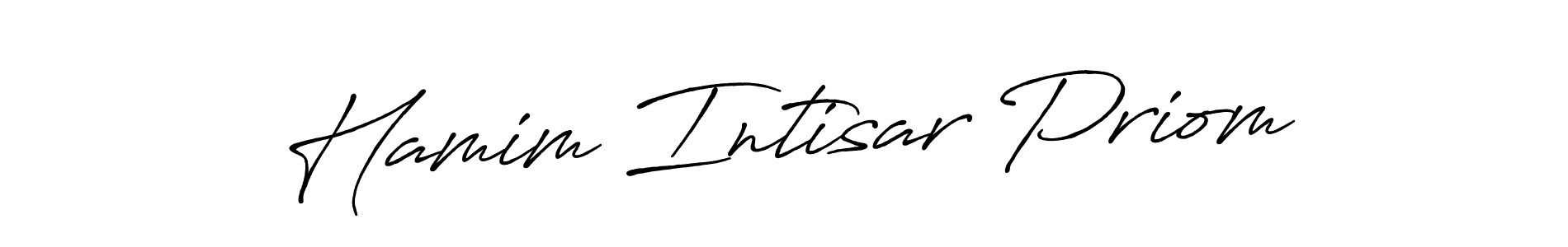 It looks lik you need a new signature style for name Hamim Intisar Priom. Design unique handwritten (Antro_Vectra_Bolder) signature with our free signature maker in just a few clicks. Hamim Intisar Priom signature style 7 images and pictures png