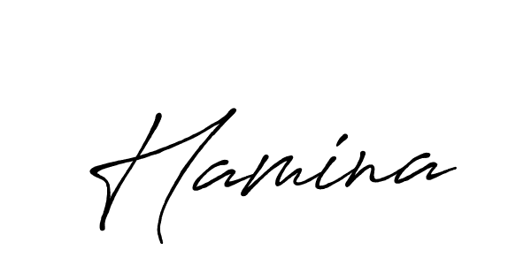 Design your own signature with our free online signature maker. With this signature software, you can create a handwritten (Antro_Vectra_Bolder) signature for name Hamina. Hamina signature style 7 images and pictures png