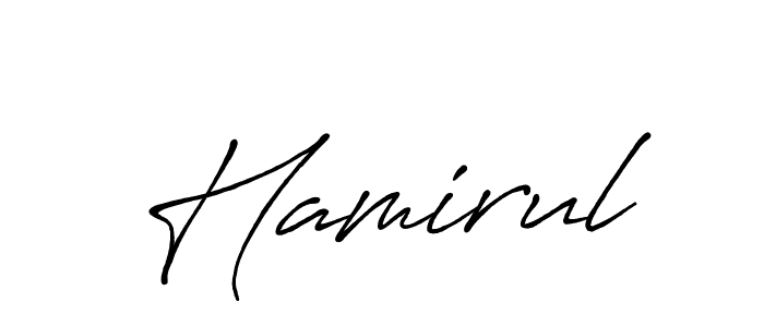 How to make Hamirul signature? Antro_Vectra_Bolder is a professional autograph style. Create handwritten signature for Hamirul name. Hamirul signature style 7 images and pictures png