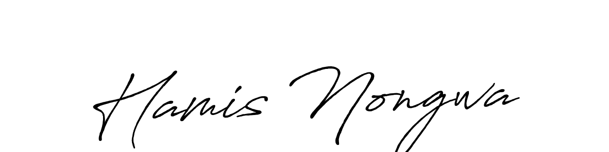 The best way (Antro_Vectra_Bolder) to make a short signature is to pick only two or three words in your name. The name Hamis Nongwa include a total of six letters. For converting this name. Hamis Nongwa signature style 7 images and pictures png