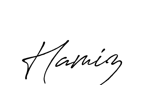 Make a beautiful signature design for name Hamiz. With this signature (Antro_Vectra_Bolder) style, you can create a handwritten signature for free. Hamiz signature style 7 images and pictures png