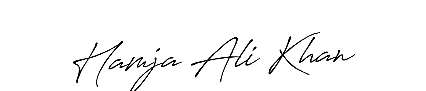 Also we have Hamja Ali Khan name is the best signature style. Create professional handwritten signature collection using Antro_Vectra_Bolder autograph style. Hamja Ali Khan signature style 7 images and pictures png