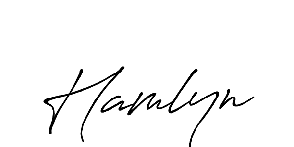 Make a beautiful signature design for name Hamlyn. With this signature (Antro_Vectra_Bolder) style, you can create a handwritten signature for free. Hamlyn signature style 7 images and pictures png