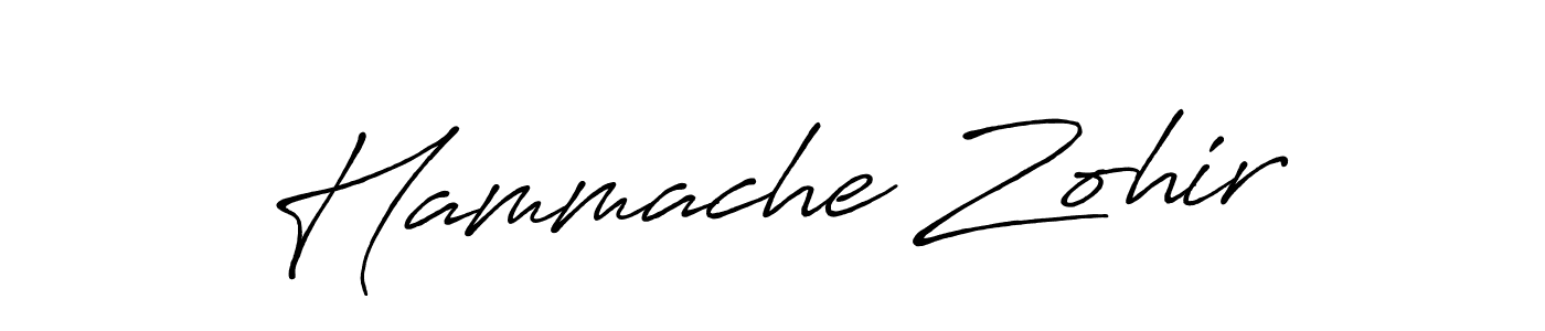 Hammache Zohir stylish signature style. Best Handwritten Sign (Antro_Vectra_Bolder) for my name. Handwritten Signature Collection Ideas for my name Hammache Zohir. Hammache Zohir signature style 7 images and pictures png