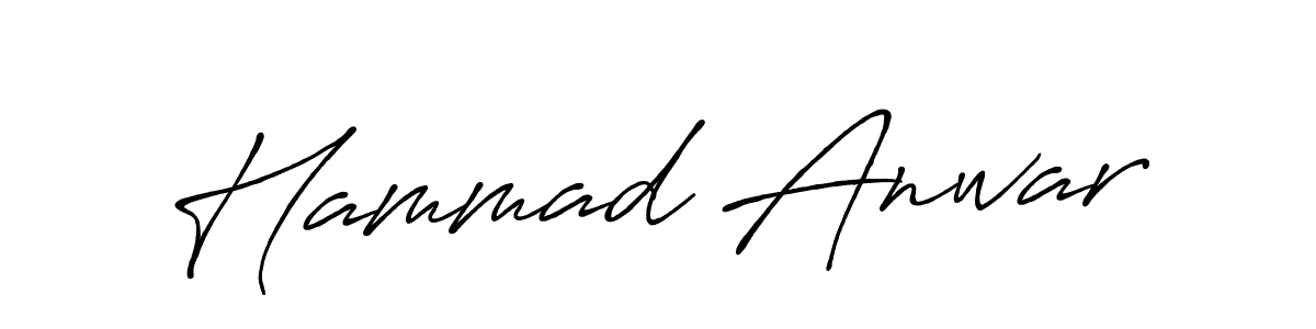 Make a beautiful signature design for name Hammad Anwar. With this signature (Antro_Vectra_Bolder) style, you can create a handwritten signature for free. Hammad Anwar signature style 7 images and pictures png