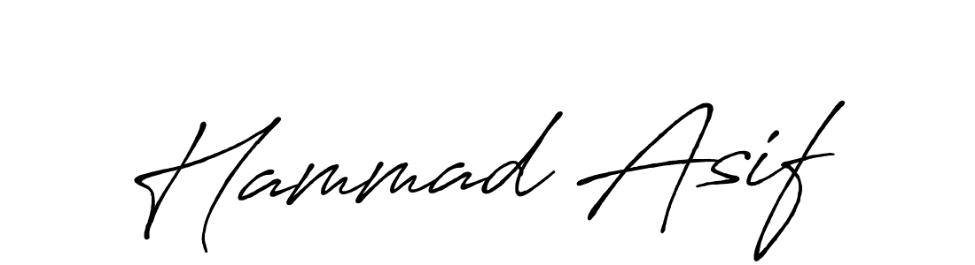 Also we have Hammad Asif name is the best signature style. Create professional handwritten signature collection using Antro_Vectra_Bolder autograph style. Hammad Asif signature style 7 images and pictures png