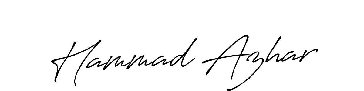 Make a beautiful signature design for name Hammad Azhar. With this signature (Antro_Vectra_Bolder) style, you can create a handwritten signature for free. Hammad Azhar signature style 7 images and pictures png