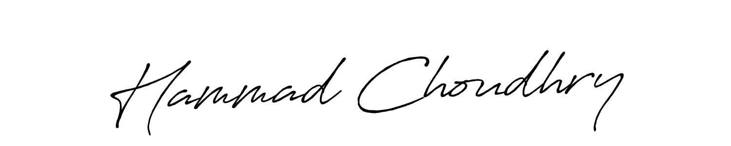 Also we have Hammad Choudhry name is the best signature style. Create professional handwritten signature collection using Antro_Vectra_Bolder autograph style. Hammad Choudhry signature style 7 images and pictures png