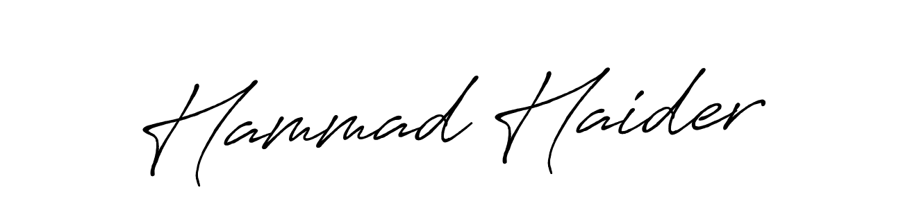 How to make Hammad Haider name signature. Use Antro_Vectra_Bolder style for creating short signs online. This is the latest handwritten sign. Hammad Haider signature style 7 images and pictures png