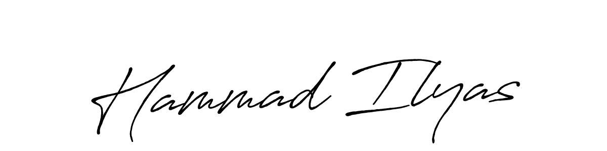 Use a signature maker to create a handwritten signature online. With this signature software, you can design (Antro_Vectra_Bolder) your own signature for name Hammad Ilyas. Hammad Ilyas signature style 7 images and pictures png