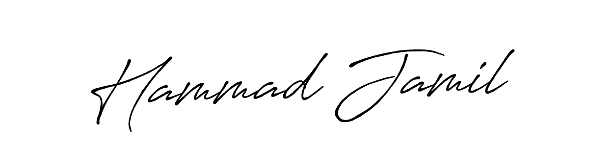 Also we have Hammad Jamil name is the best signature style. Create professional handwritten signature collection using Antro_Vectra_Bolder autograph style. Hammad Jamil signature style 7 images and pictures png