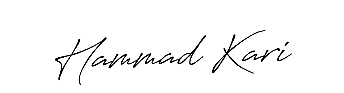 Hammad Kari stylish signature style. Best Handwritten Sign (Antro_Vectra_Bolder) for my name. Handwritten Signature Collection Ideas for my name Hammad Kari. Hammad Kari signature style 7 images and pictures png