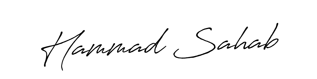 Hammad Sahab stylish signature style. Best Handwritten Sign (Antro_Vectra_Bolder) for my name. Handwritten Signature Collection Ideas for my name Hammad Sahab. Hammad Sahab signature style 7 images and pictures png