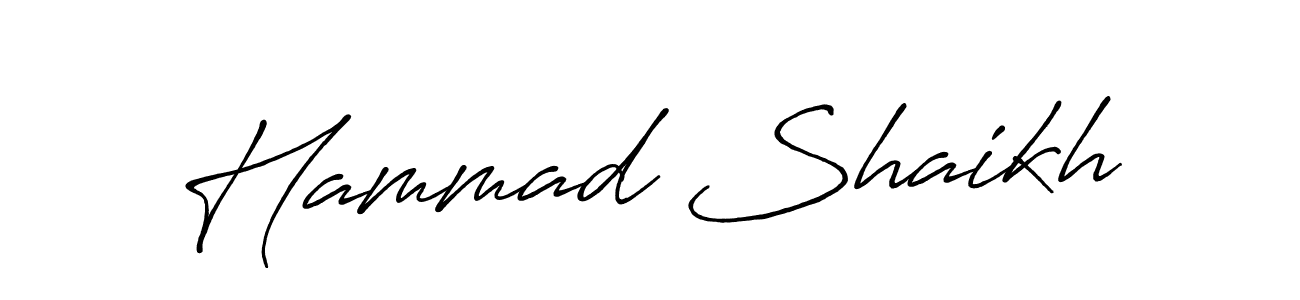 Use a signature maker to create a handwritten signature online. With this signature software, you can design (Antro_Vectra_Bolder) your own signature for name Hammad Shaikh. Hammad Shaikh signature style 7 images and pictures png