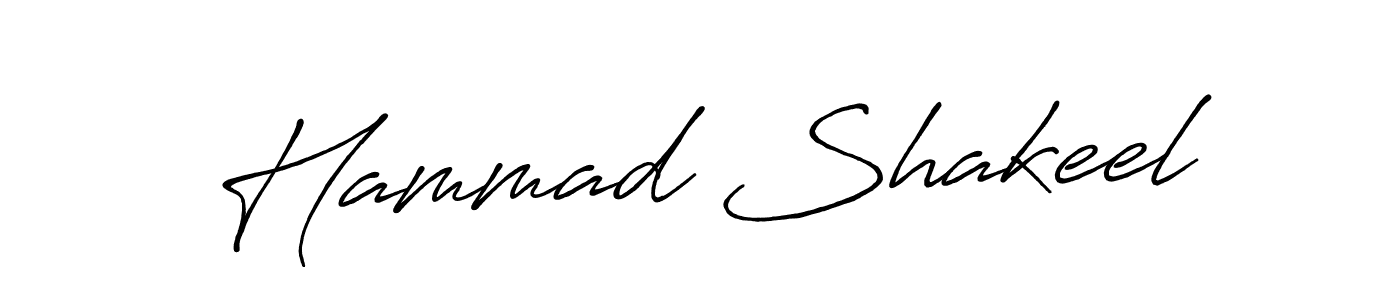 How to make Hammad Shakeel name signature. Use Antro_Vectra_Bolder style for creating short signs online. This is the latest handwritten sign. Hammad Shakeel signature style 7 images and pictures png