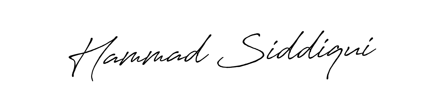 Use a signature maker to create a handwritten signature online. With this signature software, you can design (Antro_Vectra_Bolder) your own signature for name Hammad Siddiqui. Hammad Siddiqui signature style 7 images and pictures png