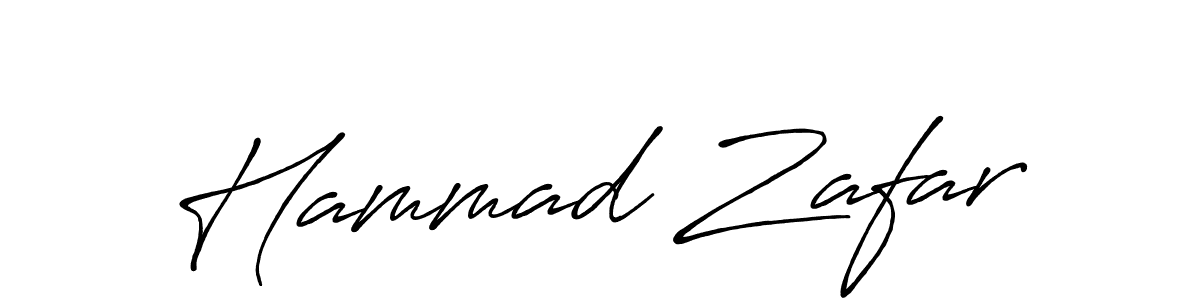 Hammad Zafar stylish signature style. Best Handwritten Sign (Antro_Vectra_Bolder) for my name. Handwritten Signature Collection Ideas for my name Hammad Zafar. Hammad Zafar signature style 7 images and pictures png
