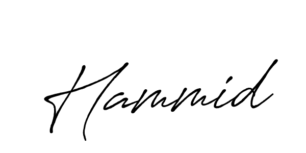 Use a signature maker to create a handwritten signature online. With this signature software, you can design (Antro_Vectra_Bolder) your own signature for name Hammid. Hammid signature style 7 images and pictures png
