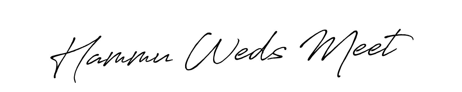 Make a beautiful signature design for name Hammu Weds Meet. With this signature (Antro_Vectra_Bolder) style, you can create a handwritten signature for free. Hammu Weds Meet signature style 7 images and pictures png
