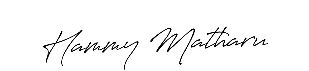 Hammy Matharu stylish signature style. Best Handwritten Sign (Antro_Vectra_Bolder) for my name. Handwritten Signature Collection Ideas for my name Hammy Matharu. Hammy Matharu signature style 7 images and pictures png