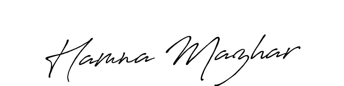 This is the best signature style for the Hamna Mazhar name. Also you like these signature font (Antro_Vectra_Bolder). Mix name signature. Hamna Mazhar signature style 7 images and pictures png