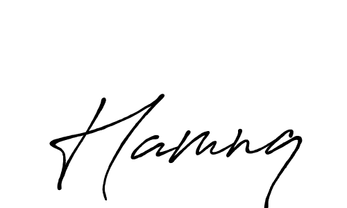 How to make Hamnq name signature. Use Antro_Vectra_Bolder style for creating short signs online. This is the latest handwritten sign. Hamnq signature style 7 images and pictures png