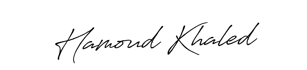 Design your own signature with our free online signature maker. With this signature software, you can create a handwritten (Antro_Vectra_Bolder) signature for name Hamoud Khaled. Hamoud Khaled signature style 7 images and pictures png