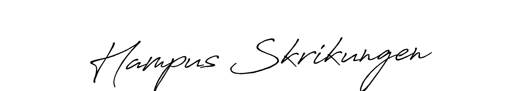 How to make Hampus Skrikungen name signature. Use Antro_Vectra_Bolder style for creating short signs online. This is the latest handwritten sign. Hampus Skrikungen signature style 7 images and pictures png