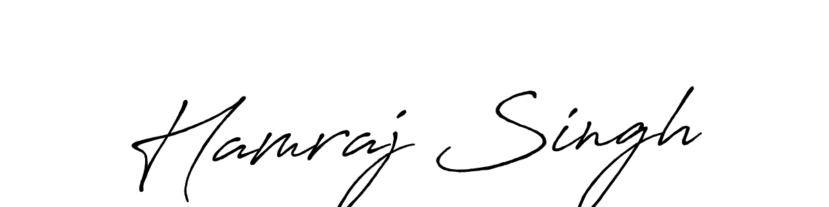 Design your own signature with our free online signature maker. With this signature software, you can create a handwritten (Antro_Vectra_Bolder) signature for name Hamraj Singh. Hamraj Singh signature style 7 images and pictures png