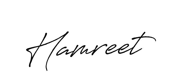 Also we have Hamreet name is the best signature style. Create professional handwritten signature collection using Antro_Vectra_Bolder autograph style. Hamreet signature style 7 images and pictures png