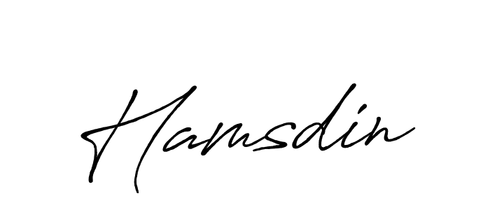 Use a signature maker to create a handwritten signature online. With this signature software, you can design (Antro_Vectra_Bolder) your own signature for name Hamsdin. Hamsdin signature style 7 images and pictures png