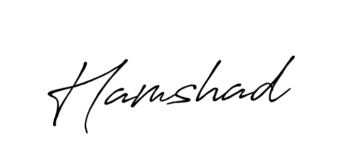 Make a beautiful signature design for name Hamshad. With this signature (Antro_Vectra_Bolder) style, you can create a handwritten signature for free. Hamshad signature style 7 images and pictures png