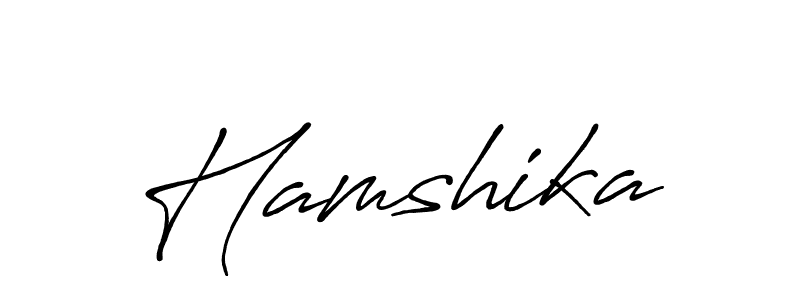 How to make Hamshika name signature. Use Antro_Vectra_Bolder style for creating short signs online. This is the latest handwritten sign. Hamshika signature style 7 images and pictures png
