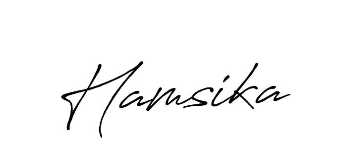 The best way (Antro_Vectra_Bolder) to make a short signature is to pick only two or three words in your name. The name Hamsika include a total of six letters. For converting this name. Hamsika signature style 7 images and pictures png
