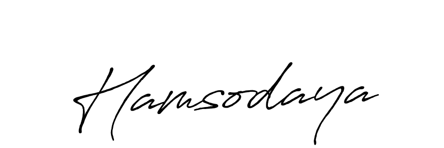 Design your own signature with our free online signature maker. With this signature software, you can create a handwritten (Antro_Vectra_Bolder) signature for name Hamsodaya. Hamsodaya signature style 7 images and pictures png