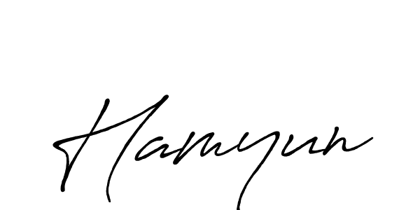 Hamyun stylish signature style. Best Handwritten Sign (Antro_Vectra_Bolder) for my name. Handwritten Signature Collection Ideas for my name Hamyun. Hamyun signature style 7 images and pictures png