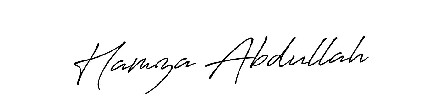 Hamza Abdullah stylish signature style. Best Handwritten Sign (Antro_Vectra_Bolder) for my name. Handwritten Signature Collection Ideas for my name Hamza Abdullah. Hamza Abdullah signature style 7 images and pictures png