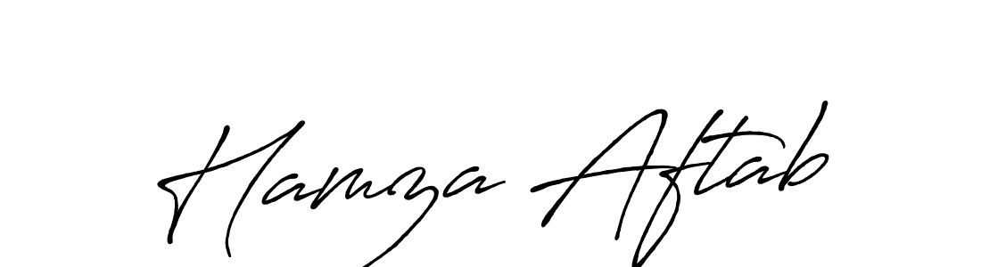 Hamza Aftab stylish signature style. Best Handwritten Sign (Antro_Vectra_Bolder) for my name. Handwritten Signature Collection Ideas for my name Hamza Aftab. Hamza Aftab signature style 7 images and pictures png