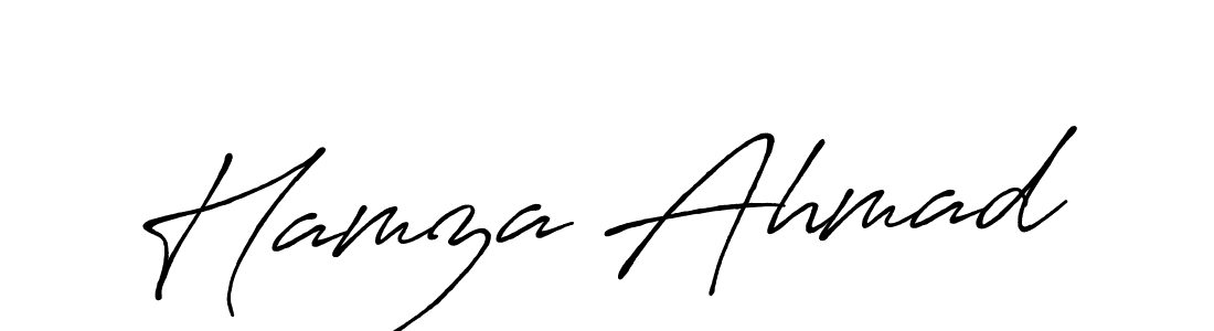 Use a signature maker to create a handwritten signature online. With this signature software, you can design (Antro_Vectra_Bolder) your own signature for name Hamza Ahmad. Hamza Ahmad signature style 7 images and pictures png
