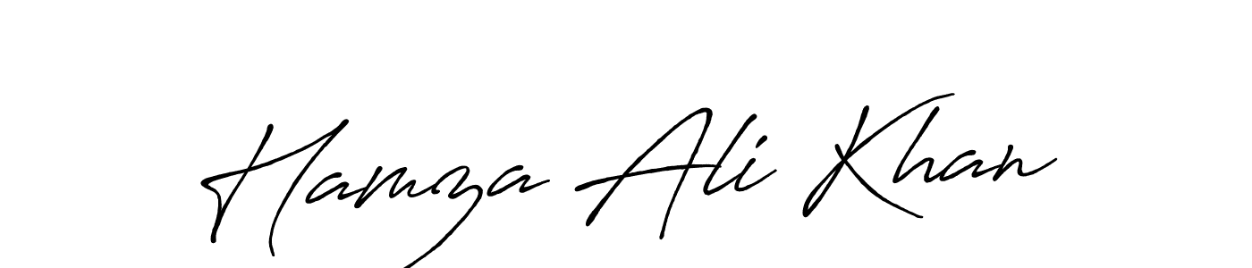 Hamza Ali Khan stylish signature style. Best Handwritten Sign (Antro_Vectra_Bolder) for my name. Handwritten Signature Collection Ideas for my name Hamza Ali Khan. Hamza Ali Khan signature style 7 images and pictures png