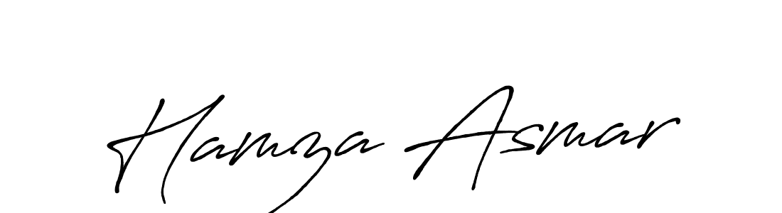 It looks lik you need a new signature style for name Hamza Asmar. Design unique handwritten (Antro_Vectra_Bolder) signature with our free signature maker in just a few clicks. Hamza Asmar signature style 7 images and pictures png