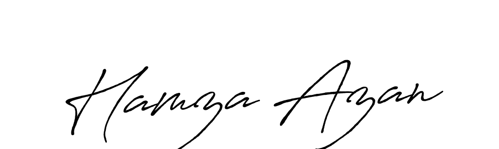 Hamza Azan stylish signature style. Best Handwritten Sign (Antro_Vectra_Bolder) for my name. Handwritten Signature Collection Ideas for my name Hamza Azan. Hamza Azan signature style 7 images and pictures png
