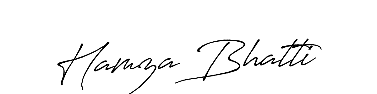 How to make Hamza Bhatti name signature. Use Antro_Vectra_Bolder style for creating short signs online. This is the latest handwritten sign. Hamza Bhatti signature style 7 images and pictures png