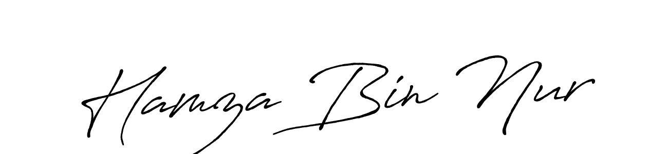 You can use this online signature creator to create a handwritten signature for the name Hamza Bin Nur. This is the best online autograph maker. Hamza Bin Nur signature style 7 images and pictures png