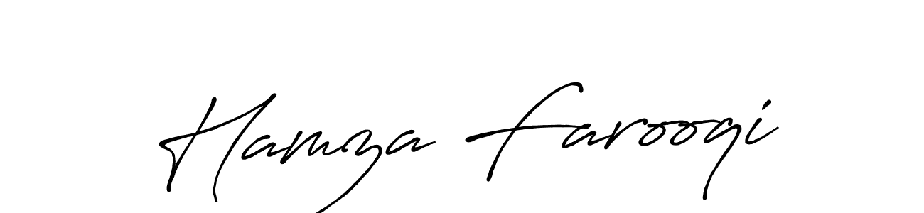 Use a signature maker to create a handwritten signature online. With this signature software, you can design (Antro_Vectra_Bolder) your own signature for name Hamza Farooqi. Hamza Farooqi signature style 7 images and pictures png