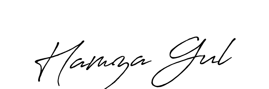 Use a signature maker to create a handwritten signature online. With this signature software, you can design (Antro_Vectra_Bolder) your own signature for name Hamza Gul. Hamza Gul signature style 7 images and pictures png