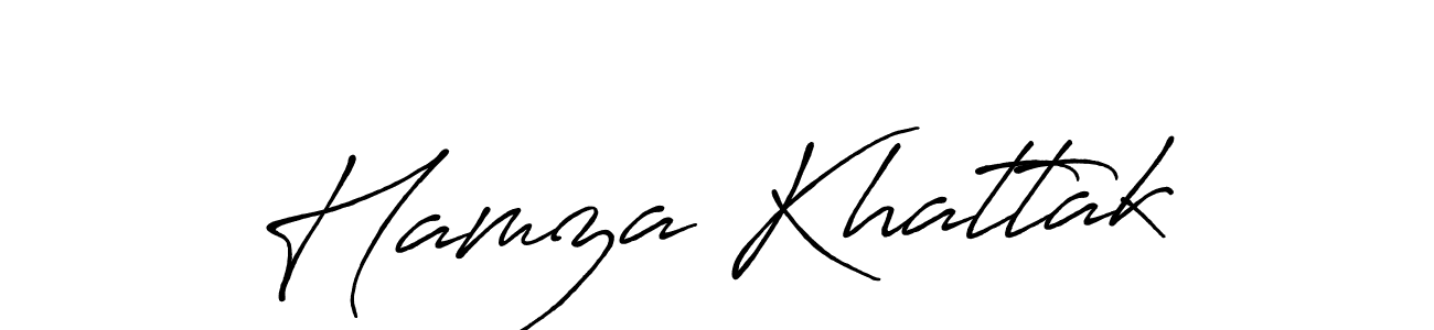 Use a signature maker to create a handwritten signature online. With this signature software, you can design (Antro_Vectra_Bolder) your own signature for name Hamza Khattak. Hamza Khattak signature style 7 images and pictures png