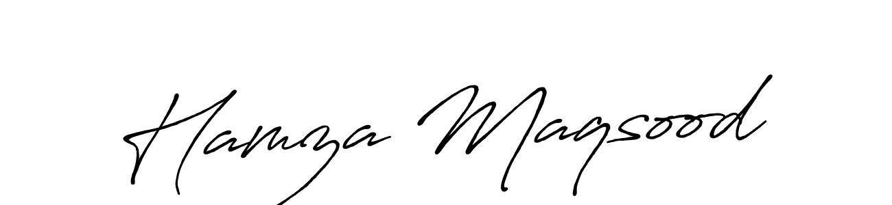 Antro_Vectra_Bolder is a professional signature style that is perfect for those who want to add a touch of class to their signature. It is also a great choice for those who want to make their signature more unique. Get Hamza Maqsood name to fancy signature for free. Hamza Maqsood signature style 7 images and pictures png