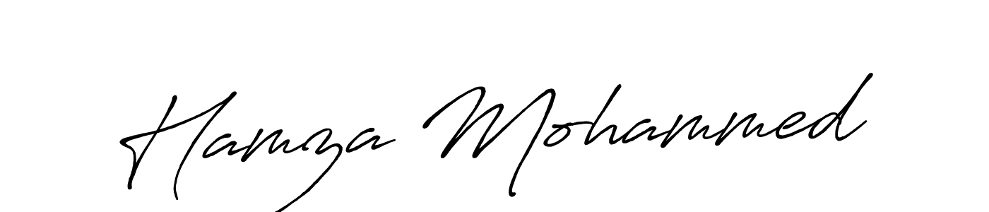 The best way (Antro_Vectra_Bolder) to make a short signature is to pick only two or three words in your name. The name Hamza Mohammed include a total of six letters. For converting this name. Hamza Mohammed signature style 7 images and pictures png