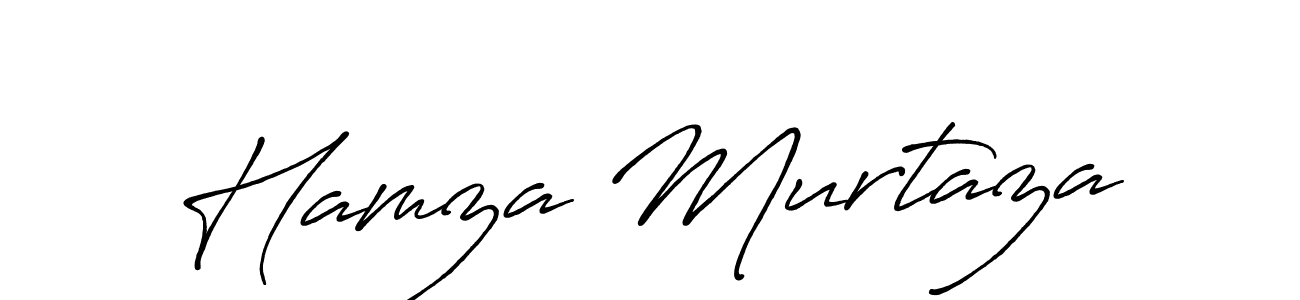 Create a beautiful signature design for name Hamza Murtaza. With this signature (Antro_Vectra_Bolder) fonts, you can make a handwritten signature for free. Hamza Murtaza signature style 7 images and pictures png